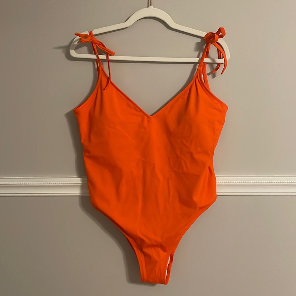 Bright orange swimsuit from PINK Victoria's Secret